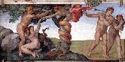 Michelangelo Buonarroti The Fall and Expulsion from Garden of Eden Sweden oil painting reproduction